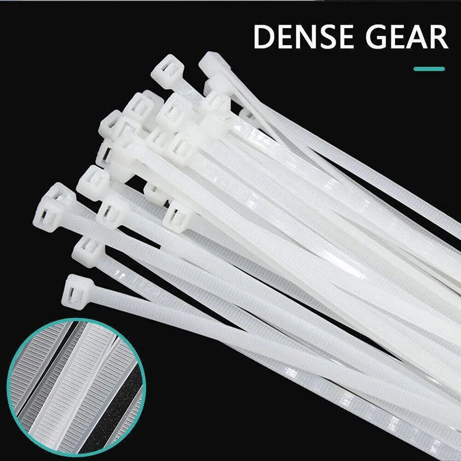 100X Cable Ties Zip Ties Nylon UV Stabilised Bulk White Cable Ties - 10*920mm White
