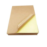 A4 Self Adhesive Sticker Paper Sheet Label Laser Inkjet Print Mailing Address - Brown Kraft*100 PCS