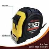 Steel Measuring Tape with Lock Rubber Grip Metric and Inch Ruler 3M 5M 10M - 3M - 45-Degree Angle