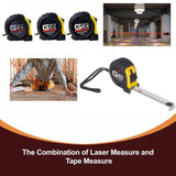 Steel Measuring Tape with Lock Rubber Grip Metric and Inch Ruler 3M 5M 10M - 3M