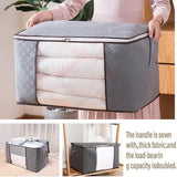 1/4X Bamboo Charcoal Clothes & Quilt Storage Bag with Zipper Box - 4 x Vertical
