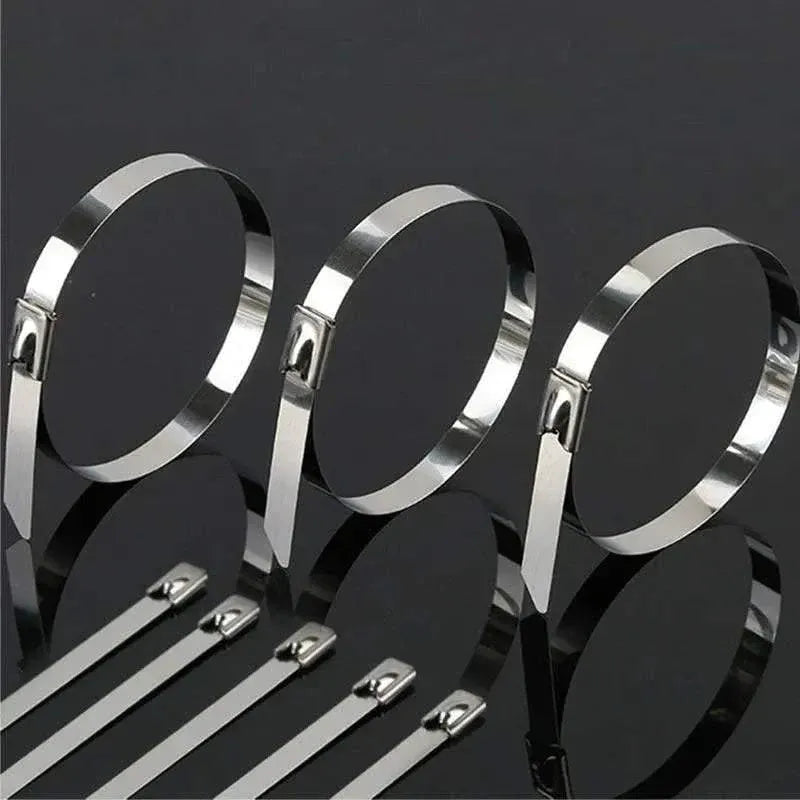 100x Stainless Steel Cable Ties SS304 Marine Grade Zip Strap Locking Wrap 100-800mm - 7.9*800mm