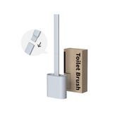 TPR Toilet Brush Set Silicone-Like Head with Holder Wall Mounted Detachable Handle - Green * 1 Unit - 45-Degree Angle