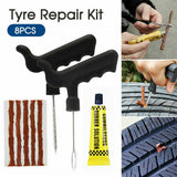 8Pcs Tyre Repair Kit Tire Puncture Emergency Tool Motorcycle Bike Car Tubeless - Side View