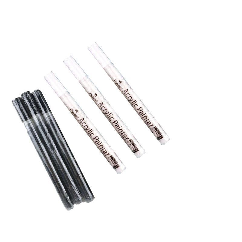 Flysea 12-80 Colours Acrylic Paint Pens Painting Stone Ceramic Glass Markers 0.7 - 12-Colour Set