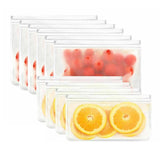 10-40PCS PEVA Food Storage Bags Reusable Zip Lock Pouch Fresh Sealer - 10 PCS Small - Rear View
