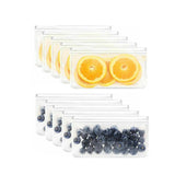 10-40PCS PEVA Food Storage Bags Reusable Zip Lock Pouch Fresh Sealer - 10 PCS Small - Extra Image
