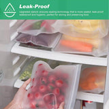 10-40PCS PEVA Food Storage Bags Reusable Zip Lock Pouch Fresh Sealer - 6PCS Large+4 PCS Small - Top-Down View