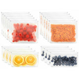 10-40PCS PEVA Food Storage Bags Reusable Zip Lock Pouch Fresh Sealer - 6PCS Large+4 PCS Small - Close-Up Angle