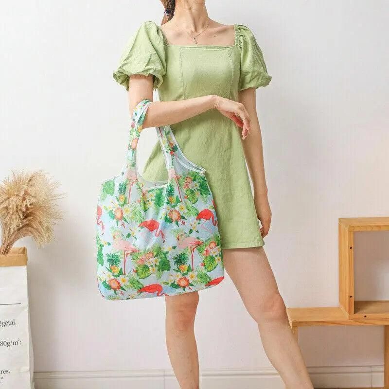 Reusable Foldable Light Waterproof Shopping Bags Carry bag Grocery Big - B-02