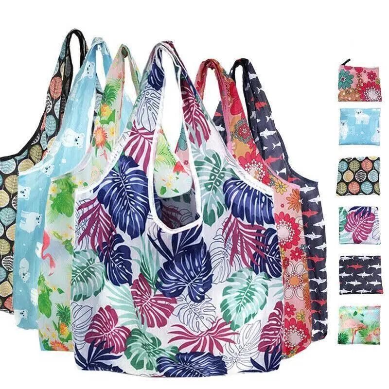 Reusable Foldable Light Waterproof Shopping Bags Carry bag Grocery Big - B-23