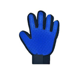 Pet Dog Cat Massage Hair Removal Grooming Comb Touch Cleaning Brush Magic Glove - Blue Left Hand