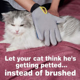 Pet Dog Cat Massage Hair Removal Grooming Comb Touch Cleaning Brush Magic Glove - Green Left Hand - 45-Degree Angle