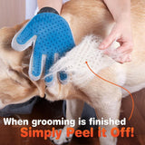 Pet Dog Cat Massage Hair Removal Grooming Comb Touch Cleaning Brush Magic Glove - Green Left Hand - Extra Image
