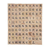 20X Wooden Alphabet Scrabble Tiles A-Z Letters and Numbers DIY Craft Game Pieces - Letter H 20pcs - Close-Up Angle