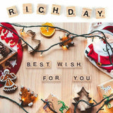 20X Wooden Alphabet Scrabble Tiles A-Z Letters and Numbers DIY Craft Game Pieces - Letter Y 20pcs - Side View