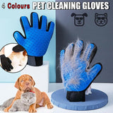 Pet Dog Cat Massage Hair Removal Grooming Comb Touch Cleaning Brush Magic Glove - Pink Left Hand - Front View