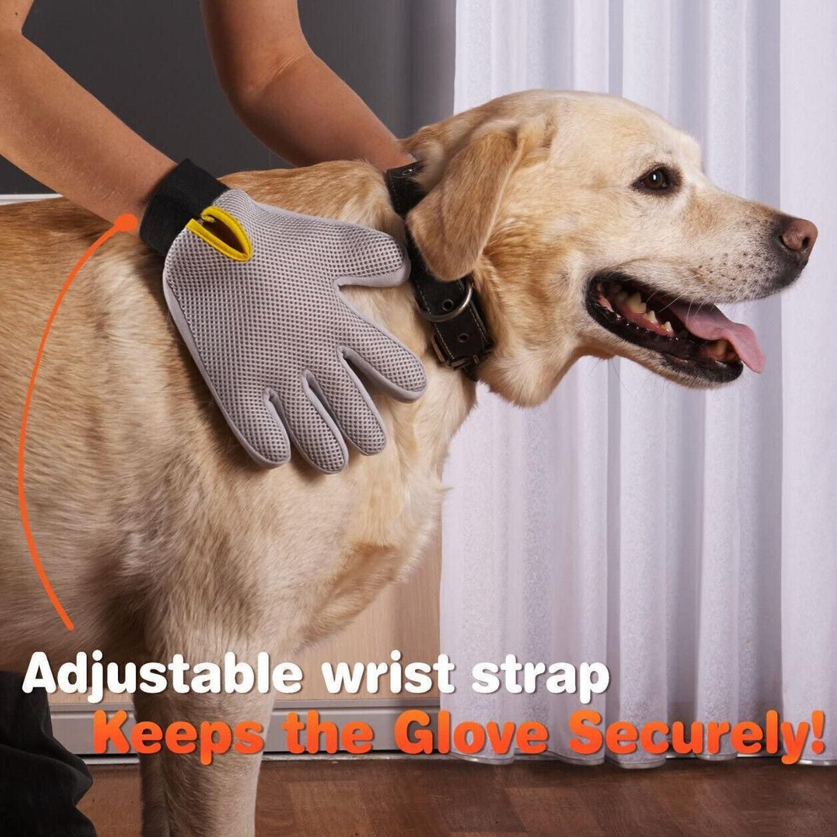 Pet Dog Cat Massage Hair Removal Grooming Comb Touch Cleaning Brush Magic Glove - Red Left Hand