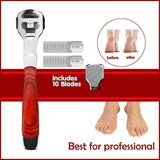 Foot File Hard Skin Remover Callus Shaver Corn Cutter Tool Pedicure + 10 Blades