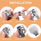 Foot File Hard Skin Remover Callus Shaver Corn Cutter Tool Pedicure + 10 Blades