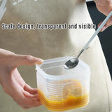 Crisper Refrigerator Storage Box Plastic Sealed Food Compartment Organizer Set - Close-Up Angle