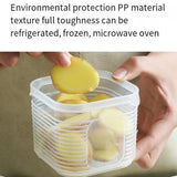 Crisper Refrigerator Storage Box Plastic Sealed Food Compartment Organizer Set - Low Angle