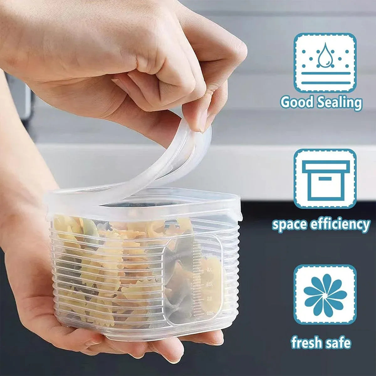 Crisper Refrigerator Storage Box Plastic Sealed Food Compartment Organizer Set