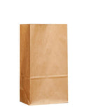 Brown Kraft Paper Bags Take Away Food Lolly Grocery Buffet Craft Gift Market Bag - 15.5 X 10 X 30CM - Close-Up Angle