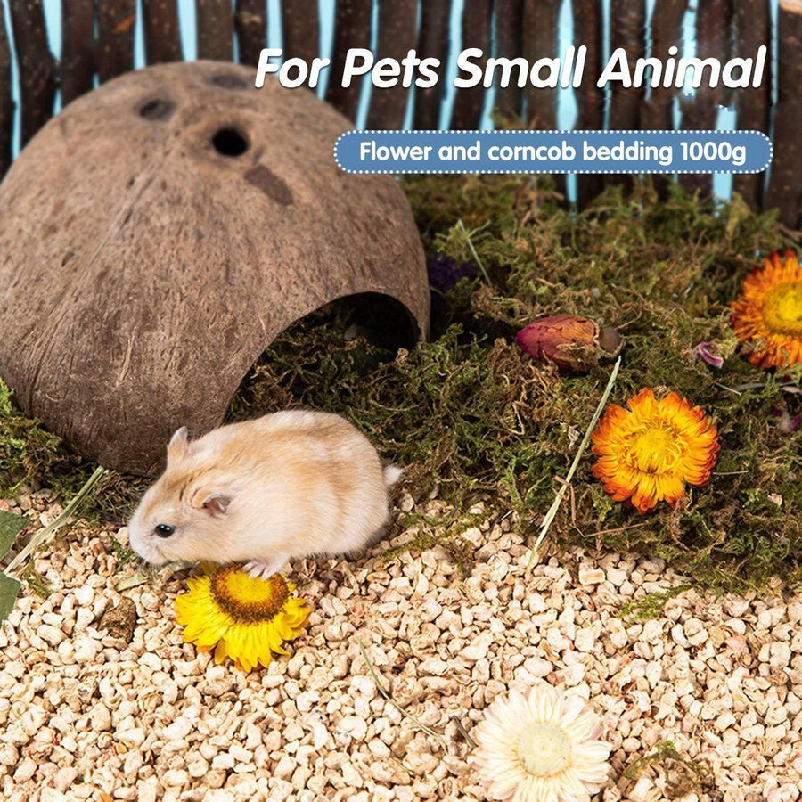 Plants Corncob Bedding Nest Pad for Hamster Rabbit Hedgehog Small Pet Supplies - Corn Cob Litter