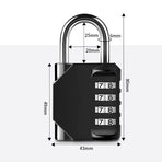 Combination-Lock 4 Digit Outdoor Waterproof Padlock,Gate,Locker,Hasp Number Lock