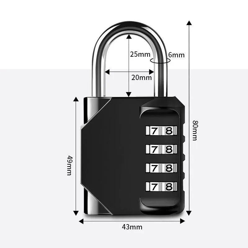 Combination-Lock 4 Digit Outdoor Waterproof Padlock,Gate,Locker,Hasp Number Lock