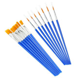 50/100PCS Plastic Flat Tip Hook Line Brushes for DIY Ceramics and Watercolor Painting - 100PCS Mixed