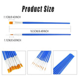 50/100PCS Plastic Flat Tip Hook Line Brushes for DIY Ceramics and Watercolor Painting - 100PCS Mixed - Side View