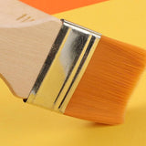 3Pack Art Brushes Flat Paint Set Drawing Painting Wooden Handle Craft - Side View
