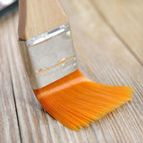 3Pack Art Brushes Flat Paint Set Drawing Painting Wooden Handle Craft