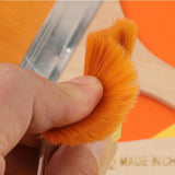 3Pack Art Brushes Flat Paint Set Drawing Painting Wooden Handle Craft - 45-Degree Angle