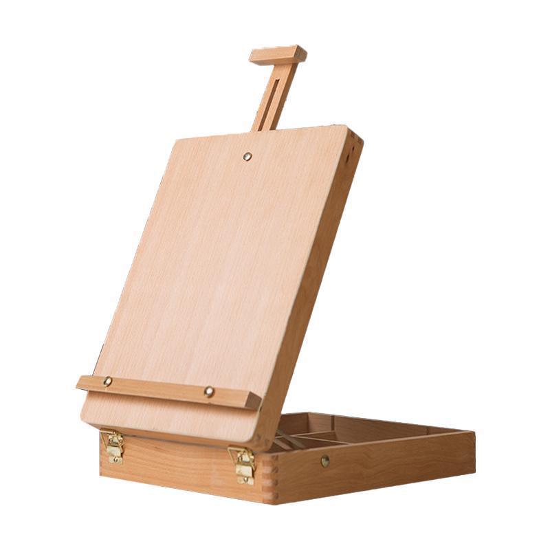 Portable Folding Easel Art Drawing Painting Wood Table Desktop Box Board