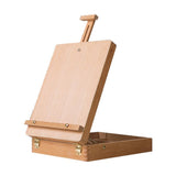 Portable Folding Easel Art Drawing Painting Wood Table Desktop Box Board - Front View
