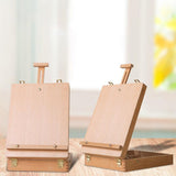 Portable Folding Easel Art Drawing Painting Wood Table Desktop Box Board - Top-Down View
