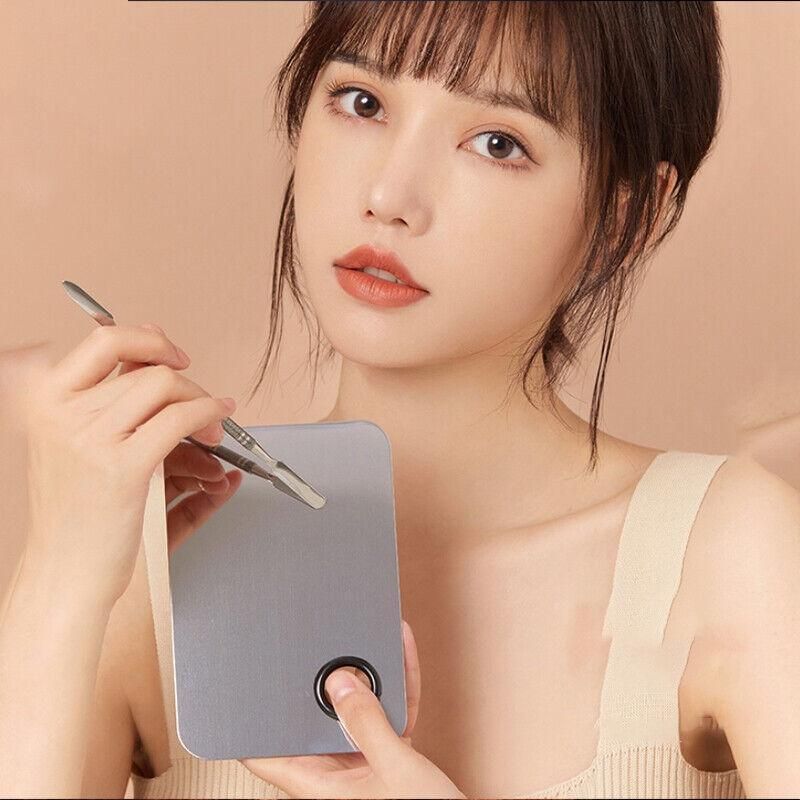 Stainless Steel Cosmetic Face Makeup Palette Spatula Foundation Mixing Tool - Semicircle
