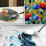 5Pcs Stainless Steel Artist Oil Painting Palette Knife Spatula Paint Tools Set - Brown - Extra Image