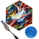 5Pcs Stainless Steel Artist Oil Painting Palette Knife Spatula Paint Tools Set - Natural