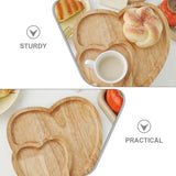 Heart Shape Wood Coffee Tray Food Cup Tray Decorative Wood Dessert Candy Tray - Extra Image
