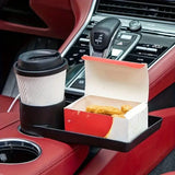 Multifunctional Car Cup Holder Shelf Food Tray for Easy Convenience and Storage - Top-Down View