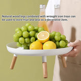 Wrought Iron Storage Rack for Kitchen Fruit Snack Desktop Storage - Low Angle