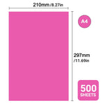A4 Coloured Paper 70/80GSM Multi Colours for Craft Scrapbook School Project - 5-Colour
