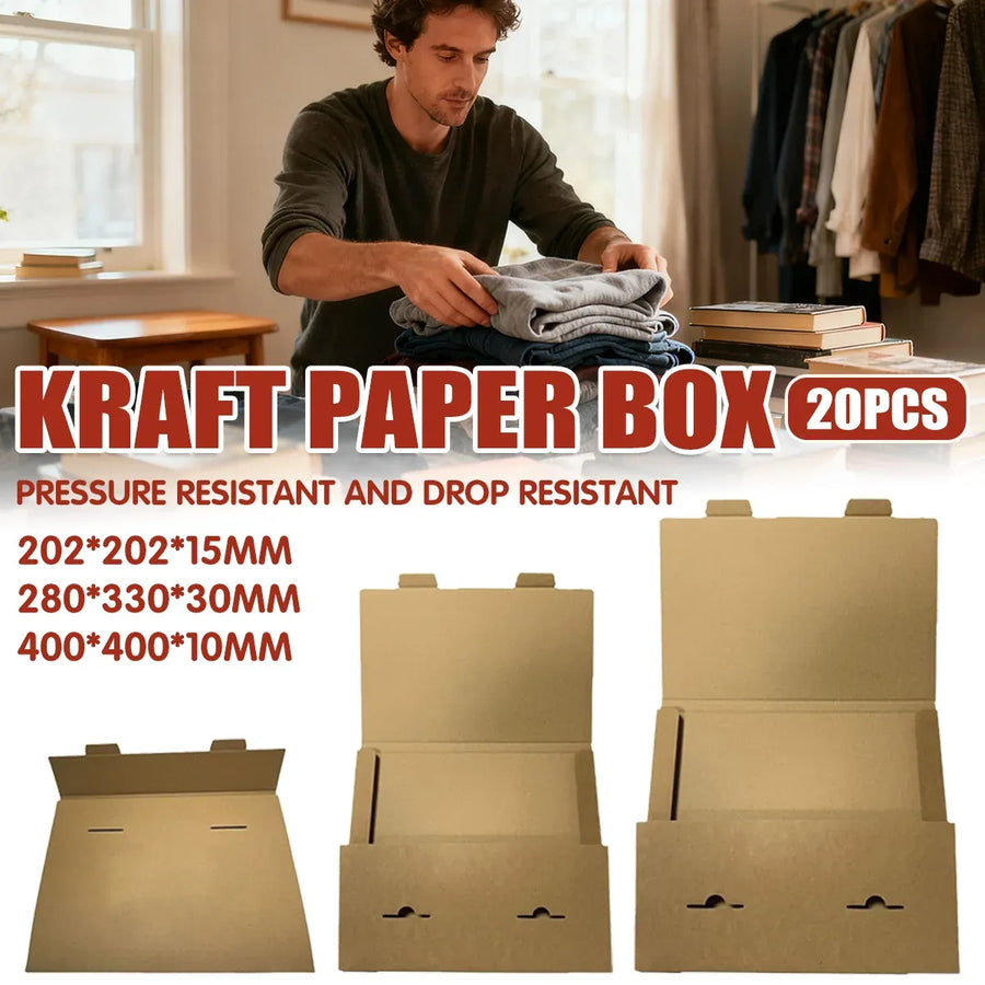 20PCS Small Kraft Paper Gift Boxes for Packaging Craft Wedding