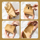 50PCS Portable Kraft Paper Gift Boxes for Birthday Holiday Wrapping - 45-Degree Angle
