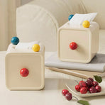 Colourful Ball Square Tissue Box Living Room Coffee Table Roll Holder Case