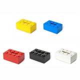 Tissue Box Cover Creative Building Block Cute Napkin Dispenser Holder Home Decor - Black - Front View